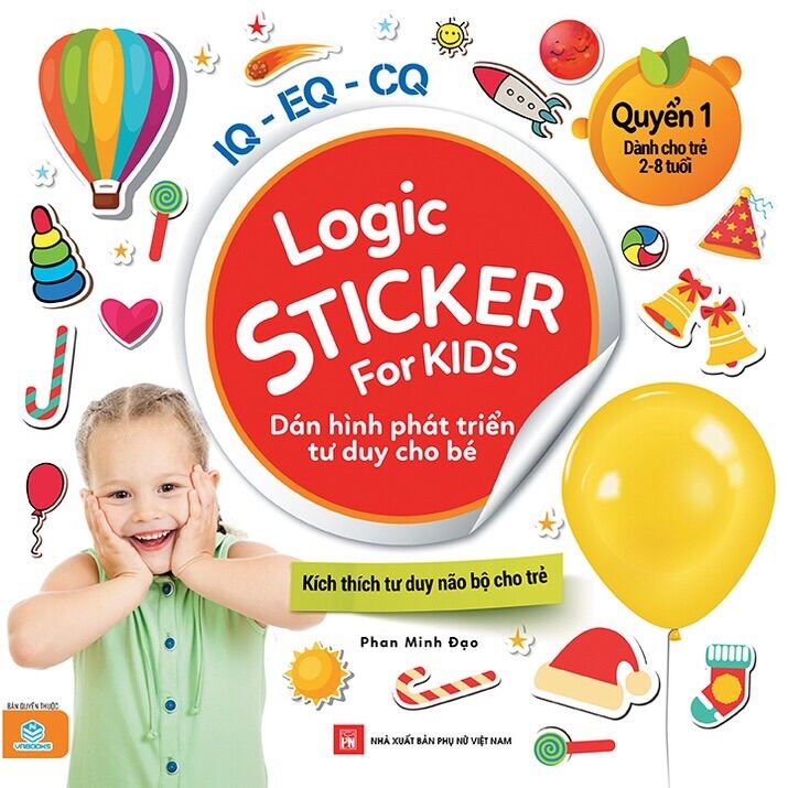 Sách ND - Combo 4 cuốn  Logic Sticker for kids dán hình phát triển tư duy cho bé