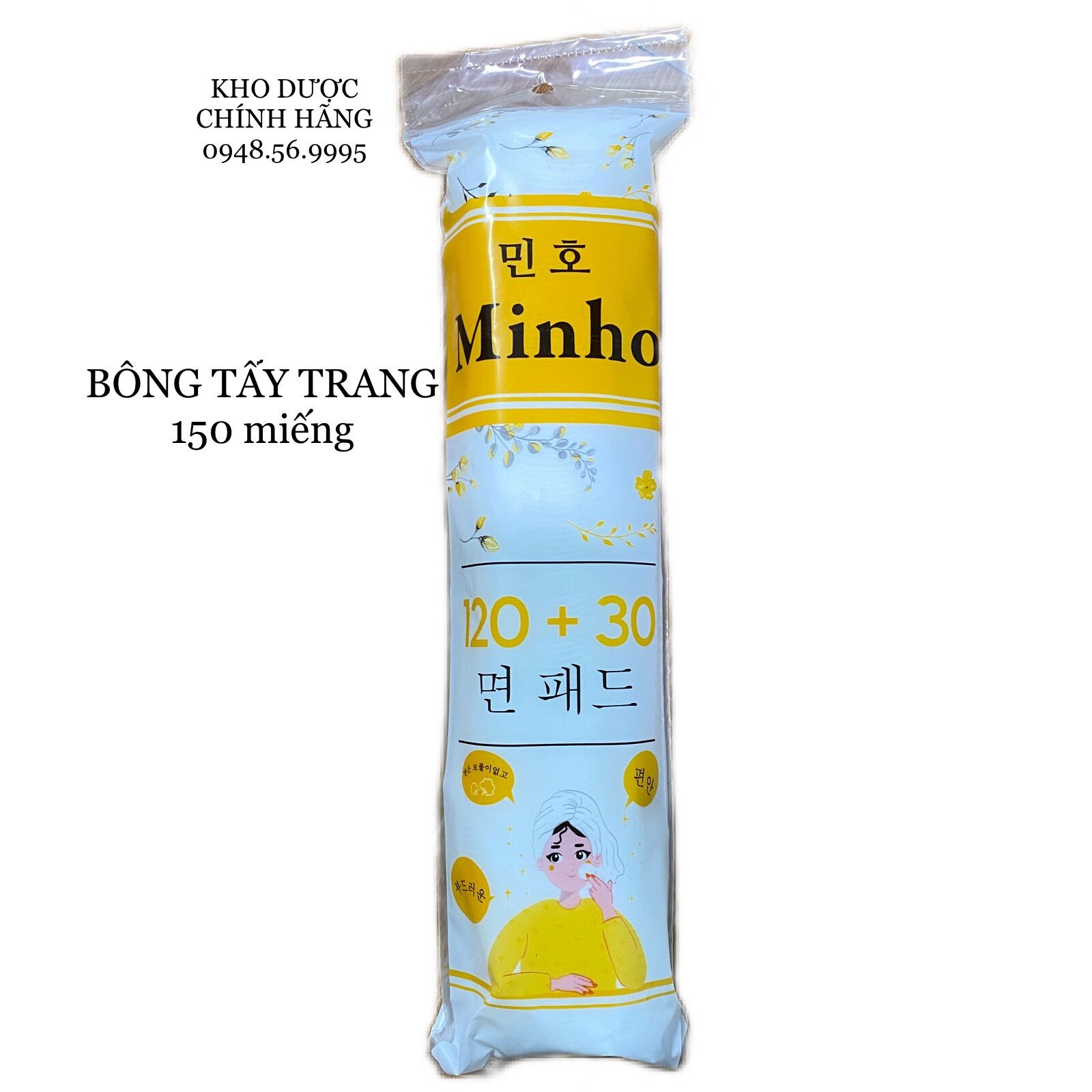 Bông tẩy trang Minho 150 miếng