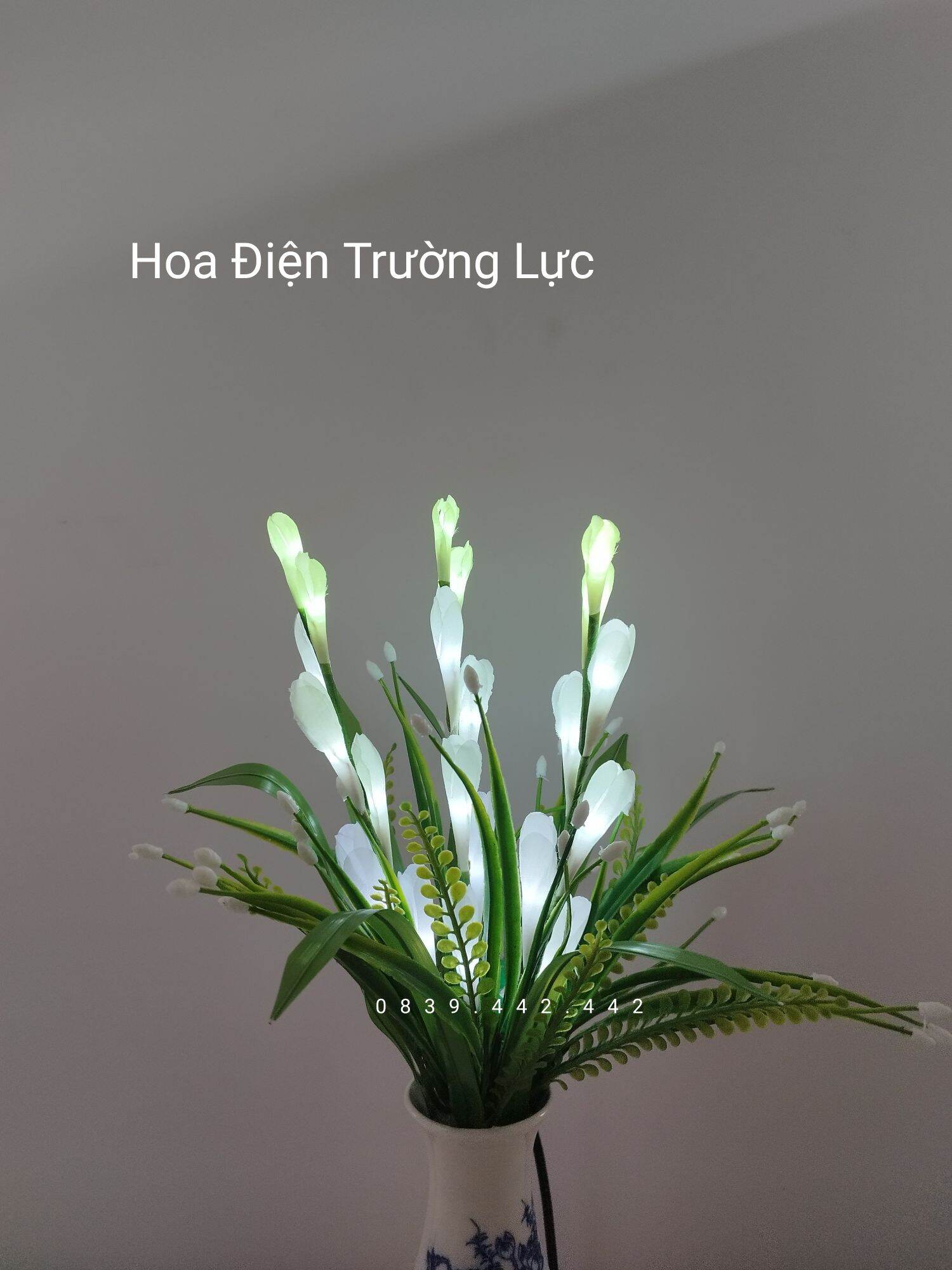 Hoa Huệ Trang Trí Có Đèn - Hoa Huệ 3 nhánh