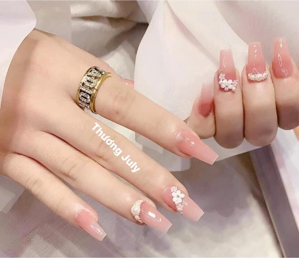 [Tặng keo + dũa  ] Bộ 24 móng tay giả đính đá