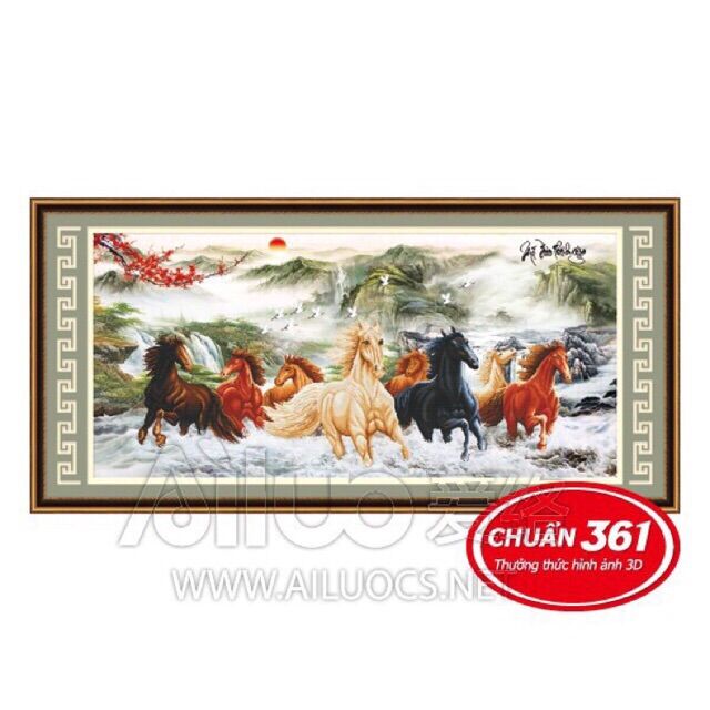 Tranh thêu chữ thập Mã Đáo Thành Công 53227 chưa thêu