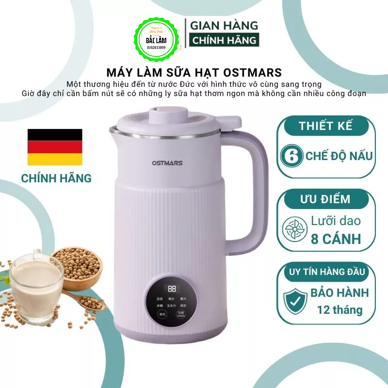 Máy làm sữa hạt OSTMARS chính hãng,máy nấu sữa hạt OSTMARS