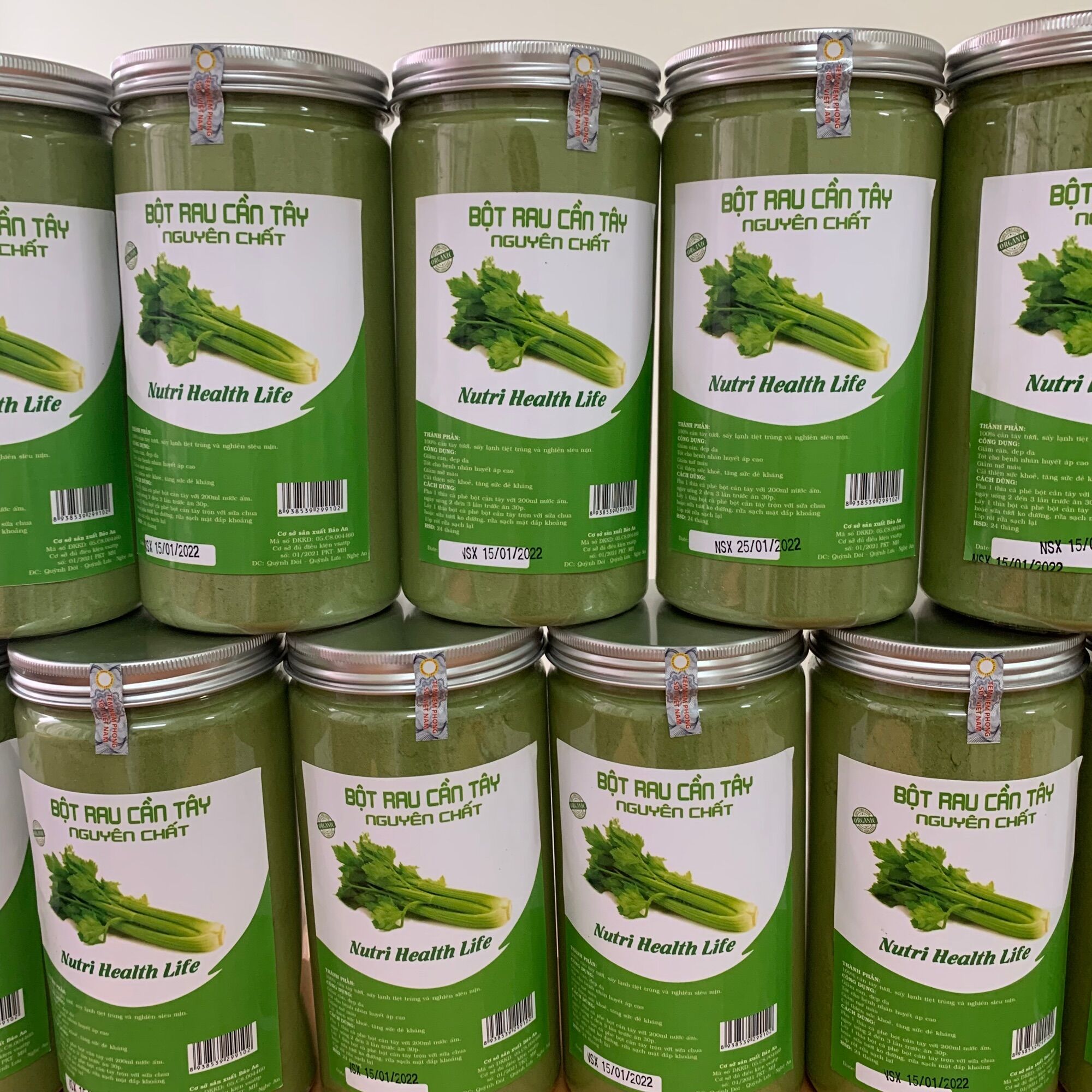 Bột cần tây sấy lạnh giảm cân hộp 500g