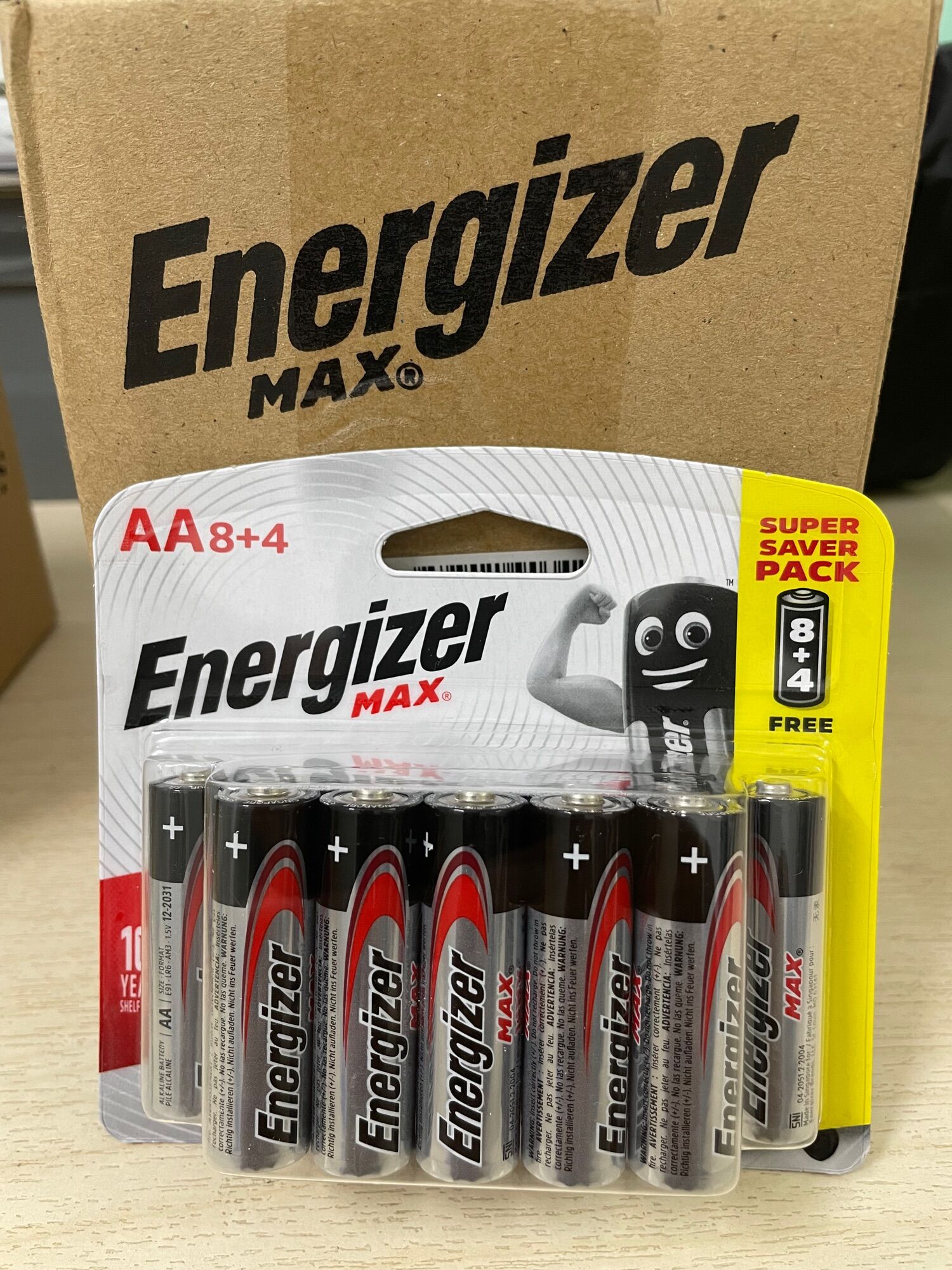 Pin AA BP8+4(E91 BP8+4) Energizer max.(vĩ 12 viên)