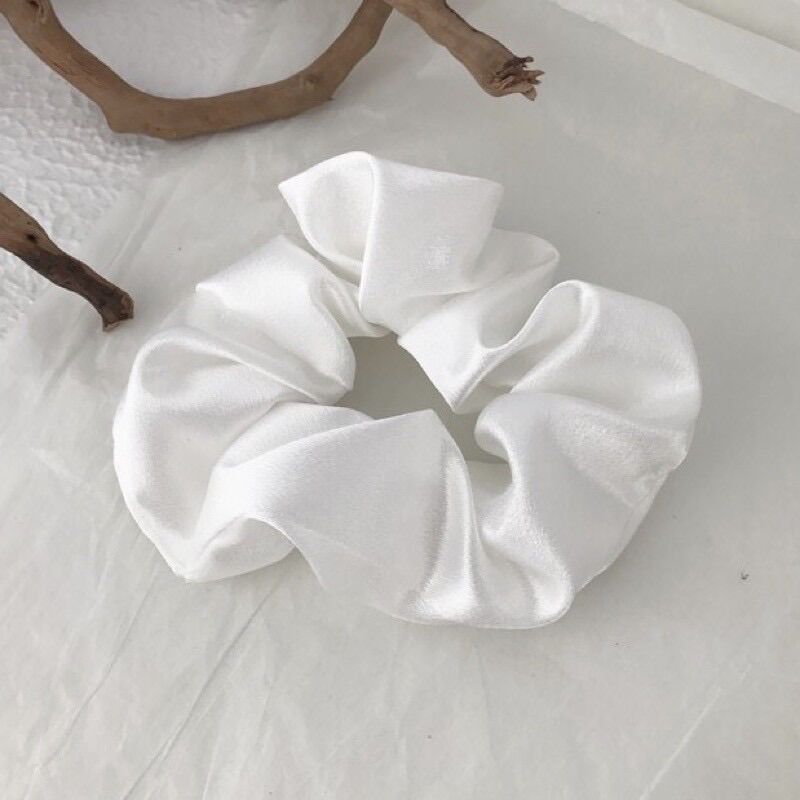 Dây buộc tóc scrunchies lụa xinh xắn nhiều màu