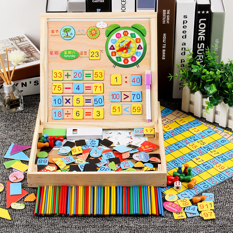 Montessori Toán Học Hỗ Trợ Giảng Dạy Trẻ Em Đếm Que Tính Toán Tuyệt Học Sinh Tiểu Học Bay Cờ Sudoku Hoạt Động Đồ Chơi