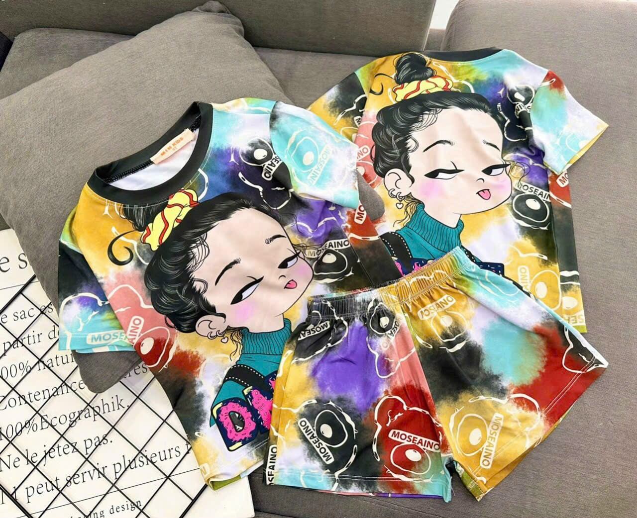 Bộ thun lạnh 3d cho bé yêu size 22-40kg