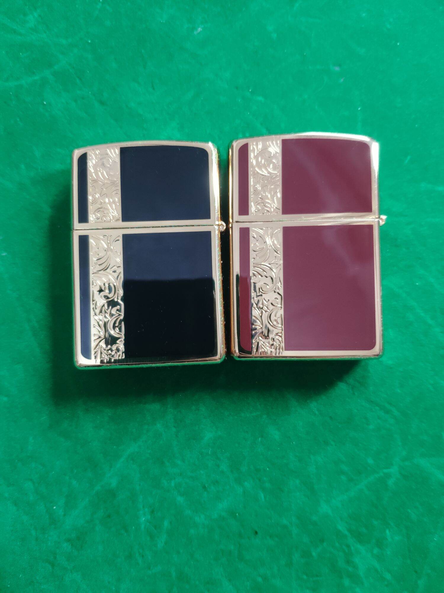 ZIPPO KHẢM MEN MẠ VÀNG