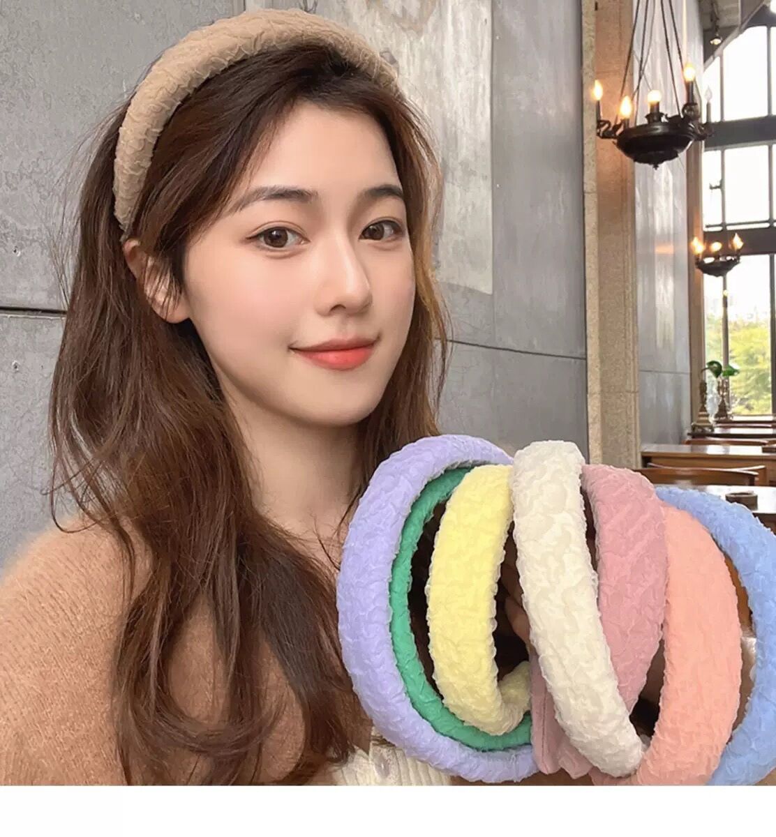 Bờm băng đô cài tóc cho nữ bản to nhiều màu