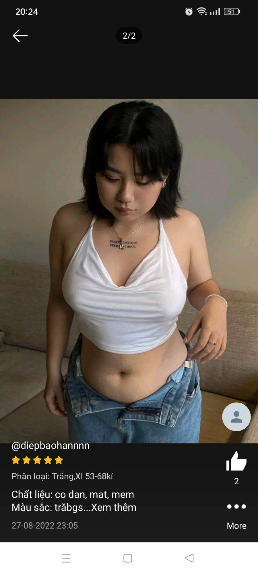 Áo yếm cổ đổ Hằng Sumi-Hsumi Bigsize