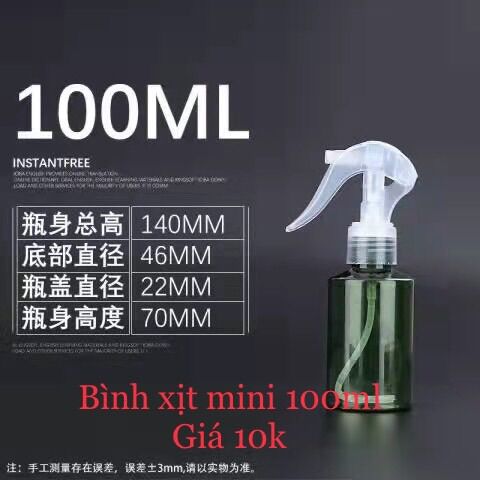 Bình xịt cồn mini