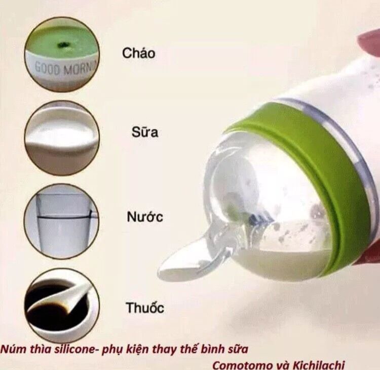 Núm thìa ăn dặm lắp vừa bình Comotomo