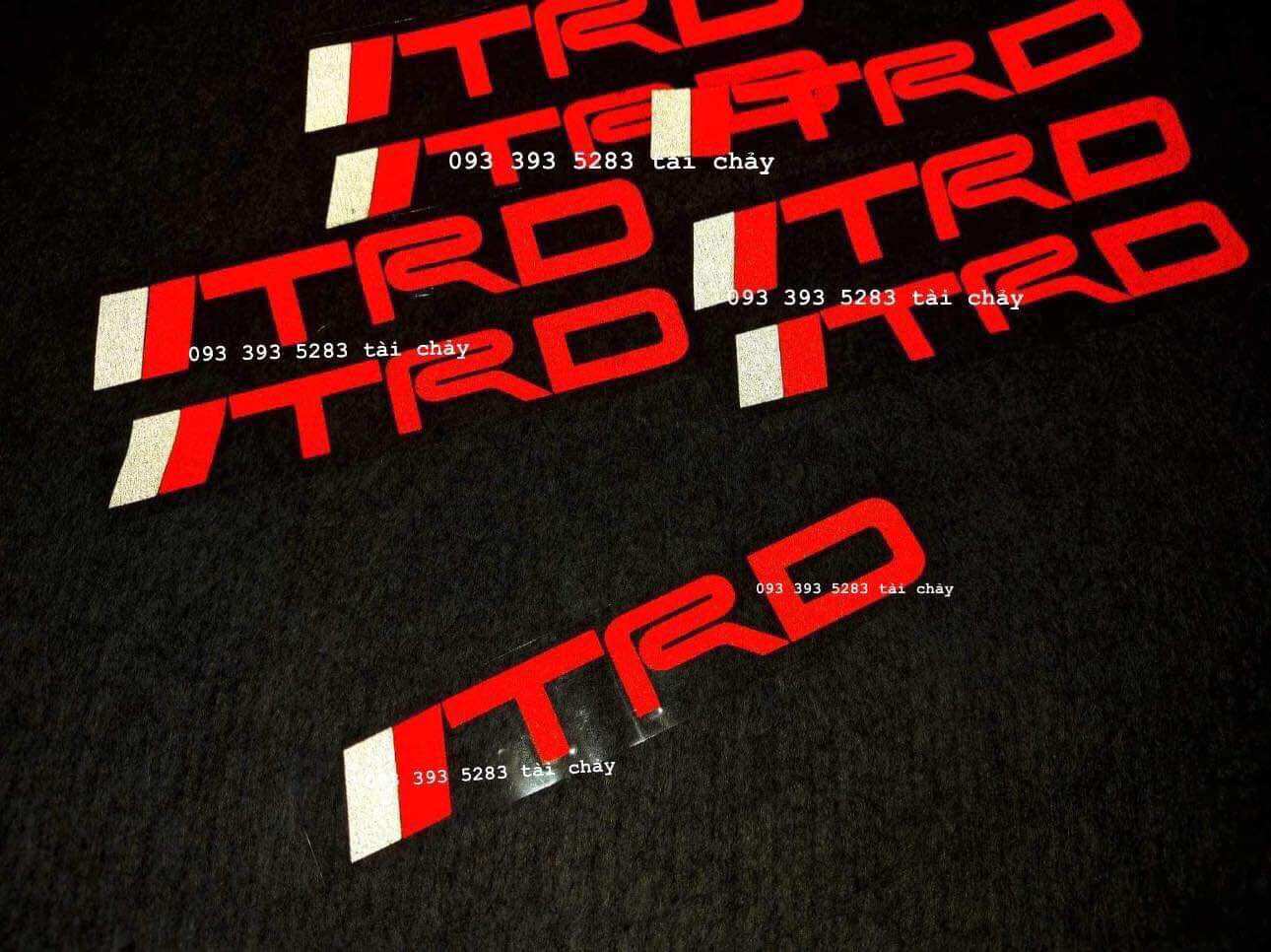 [ 1 MIẾNG ] TEM TRD TRONG SUỐT ĐỎ PHẢN QUANG LỘT DÀI 13CM