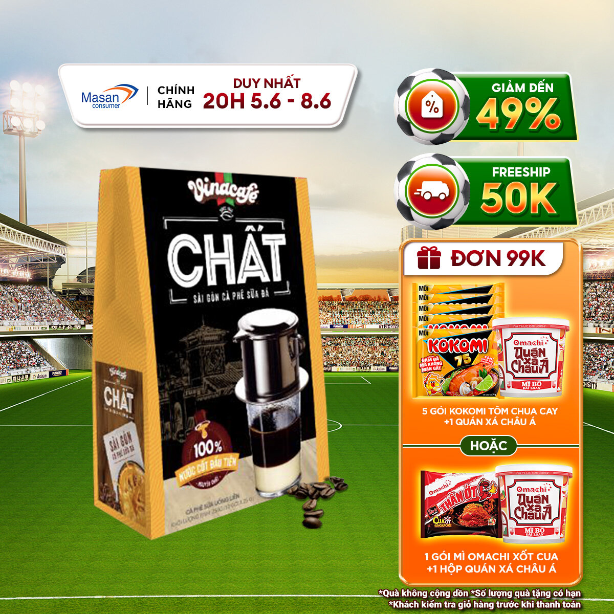 Cà Phê Vinacafé Chất Sài Gòn Cà Phê Sữa Đá - Hộp 10 Gói x 29g