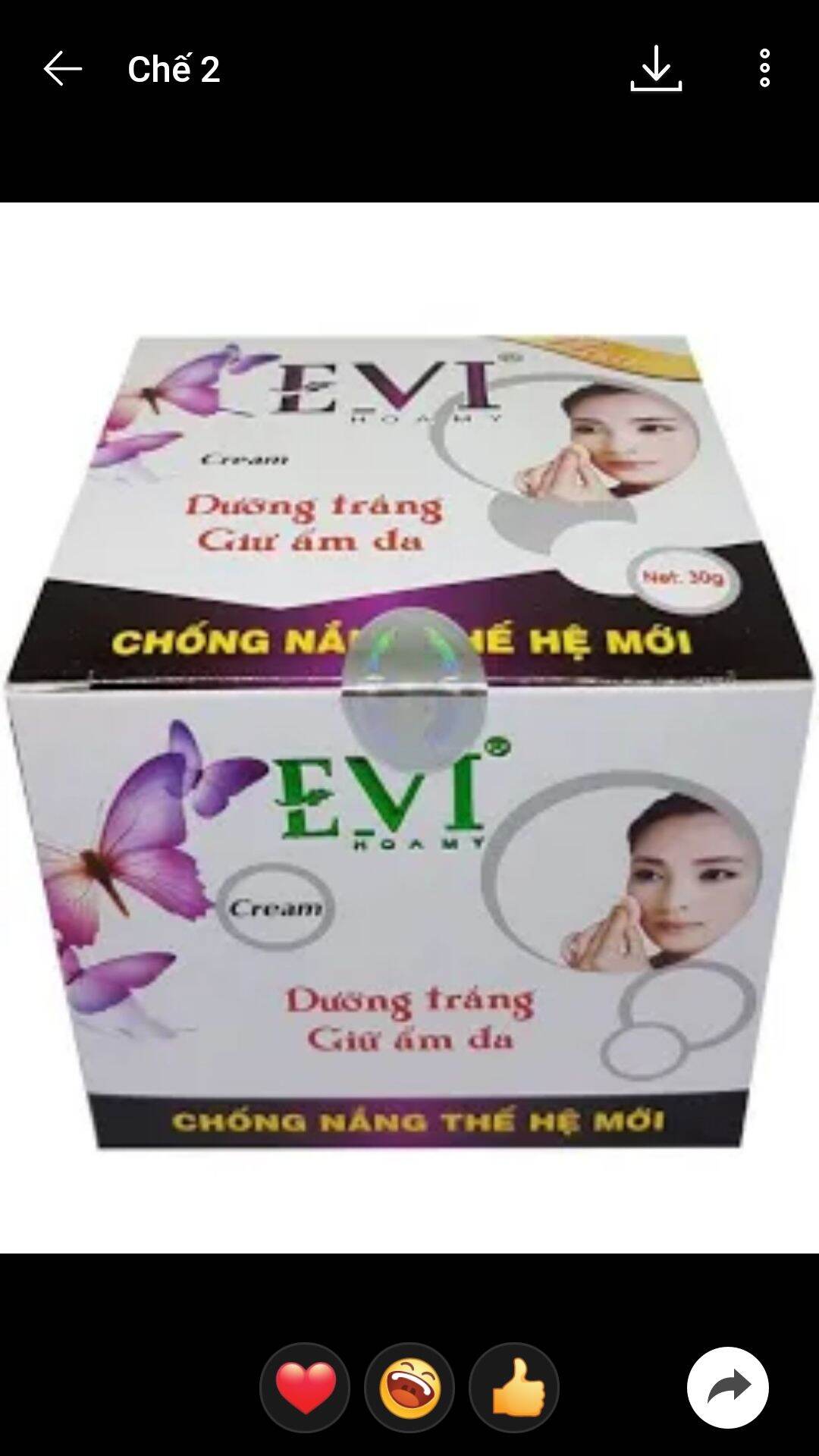 kem Evi trắng da giữ ẩm 30g