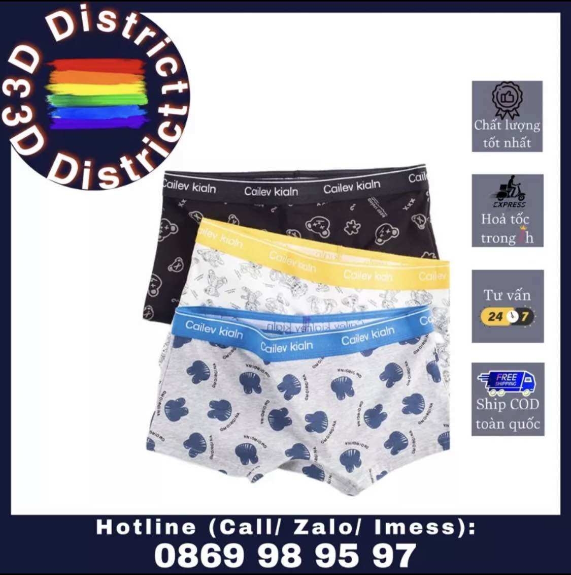Quần boxer, quần sịp, quần lót nữ/ tomboy hoạ tiết hoạt hình Bears