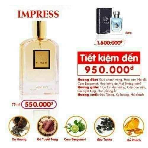 Nước Hoa Nam Charme Impress 75ml