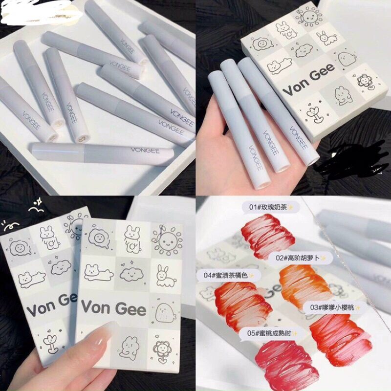 SET 5 CÂY SON KEM LÌ VONGEE HOẠT HÌNH