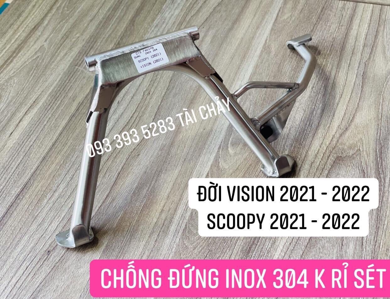 Chống đứng inox 304 gắn đời vision 2021 - 2022