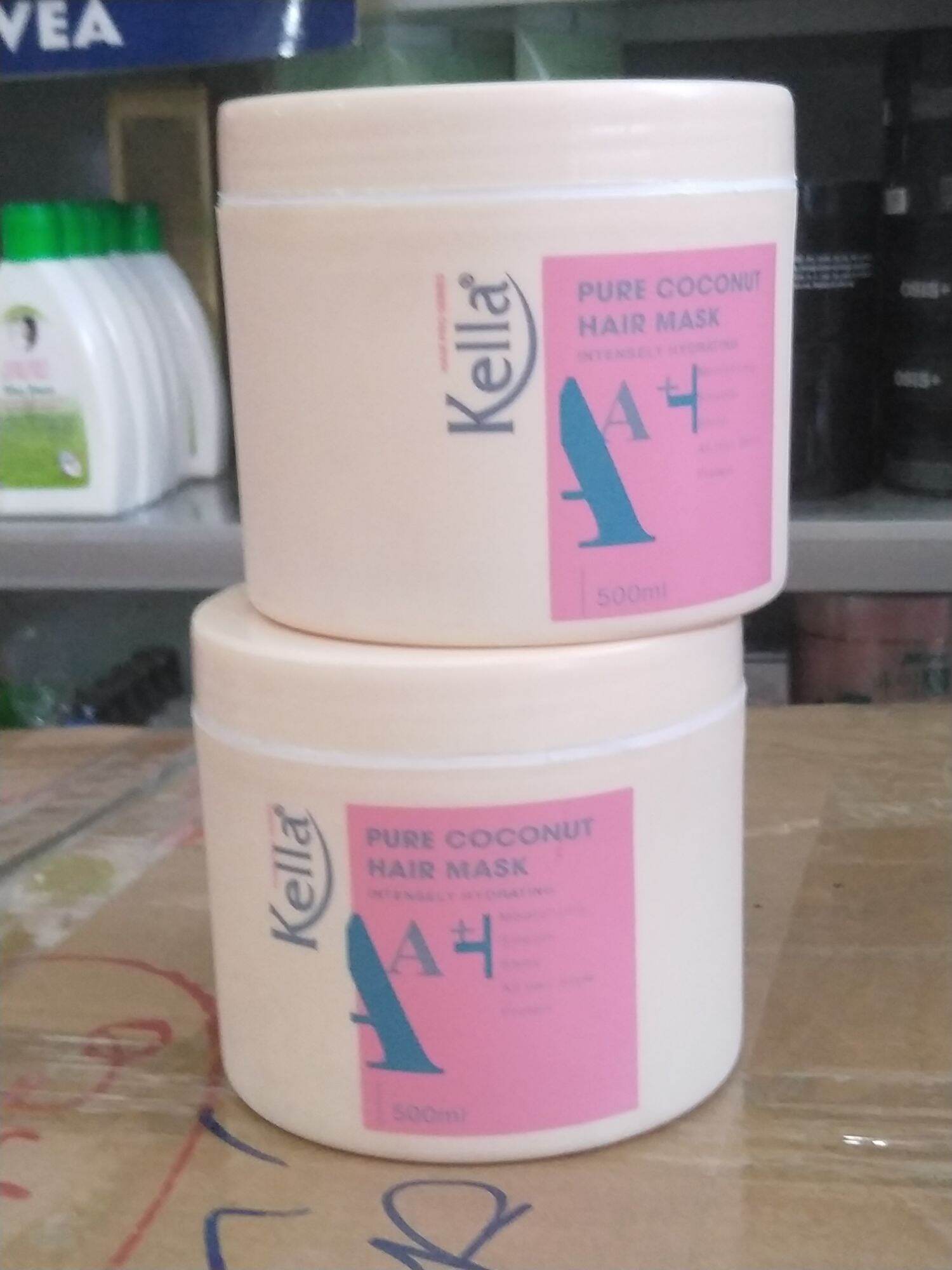 Hấp dầu dừa Kella A+ hồng Pure Coconut 500ml - Siêu thơm, mềm bóng mượt tóc, cải thiện khô xơ, hư tổn.