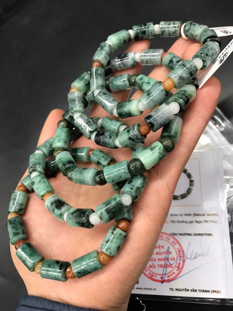Vòng Lu Thống Ngọc Phỉ Thuý Jadeite Type A đã kiểm định