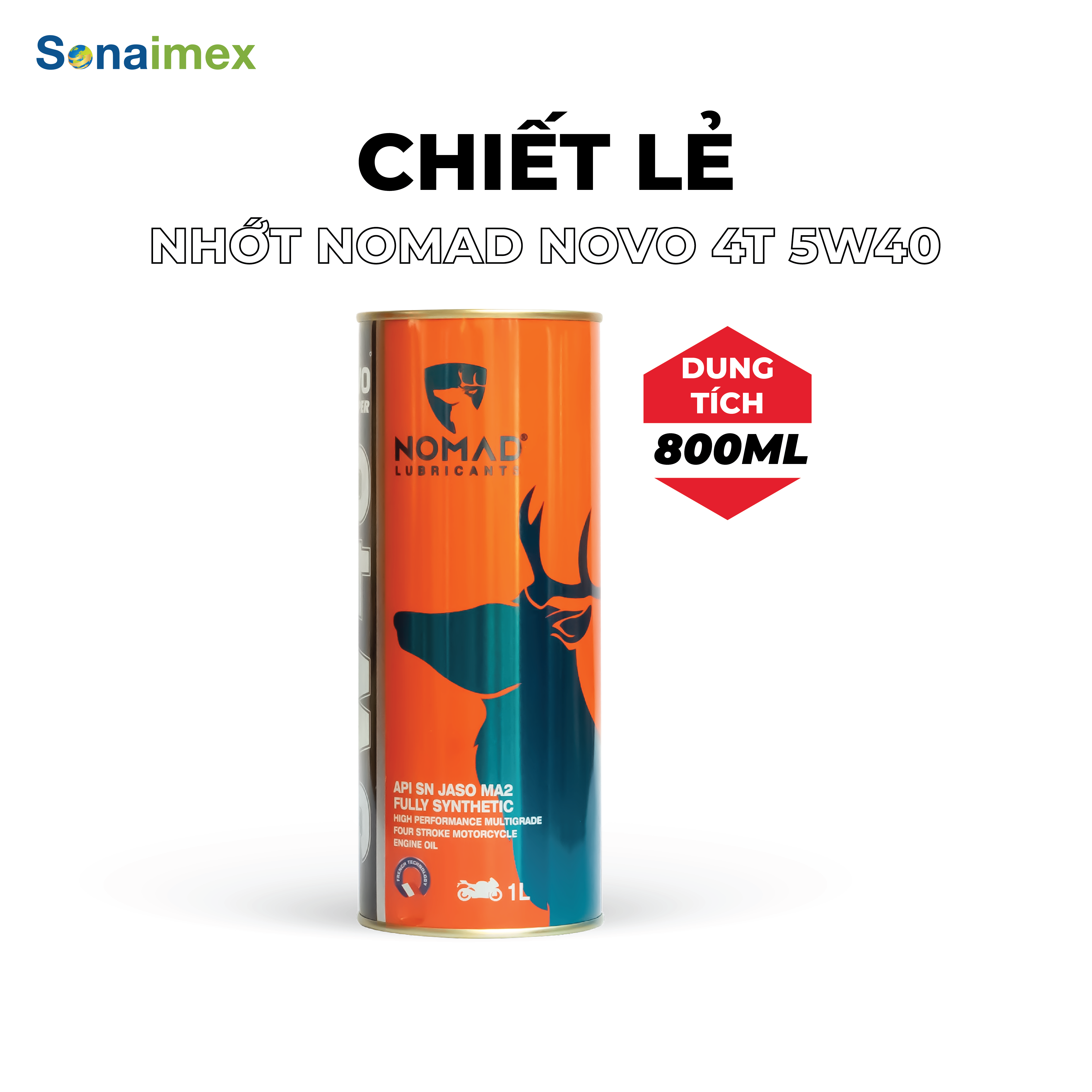 Nhớt exciter 150, exciter 155, exciter 135 nomad 5w40 full tổng hợp - nhớt xe ex tốt chính hãng