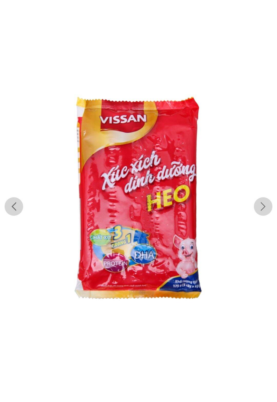 Xúc xích heo,bò Vissan thùng 20 gói.
