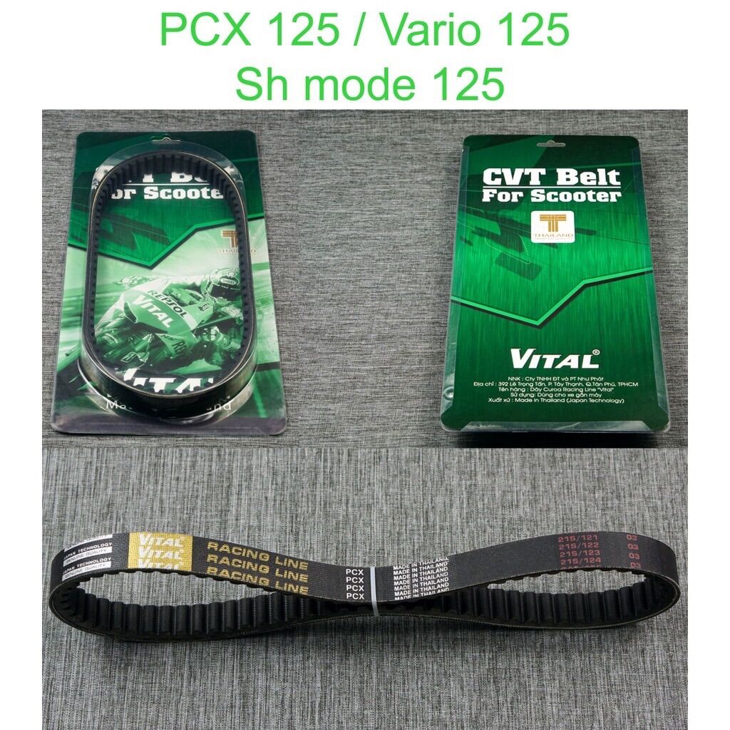 Dây curo vital kevlar  thái lan pcx, ab 125, sh mode