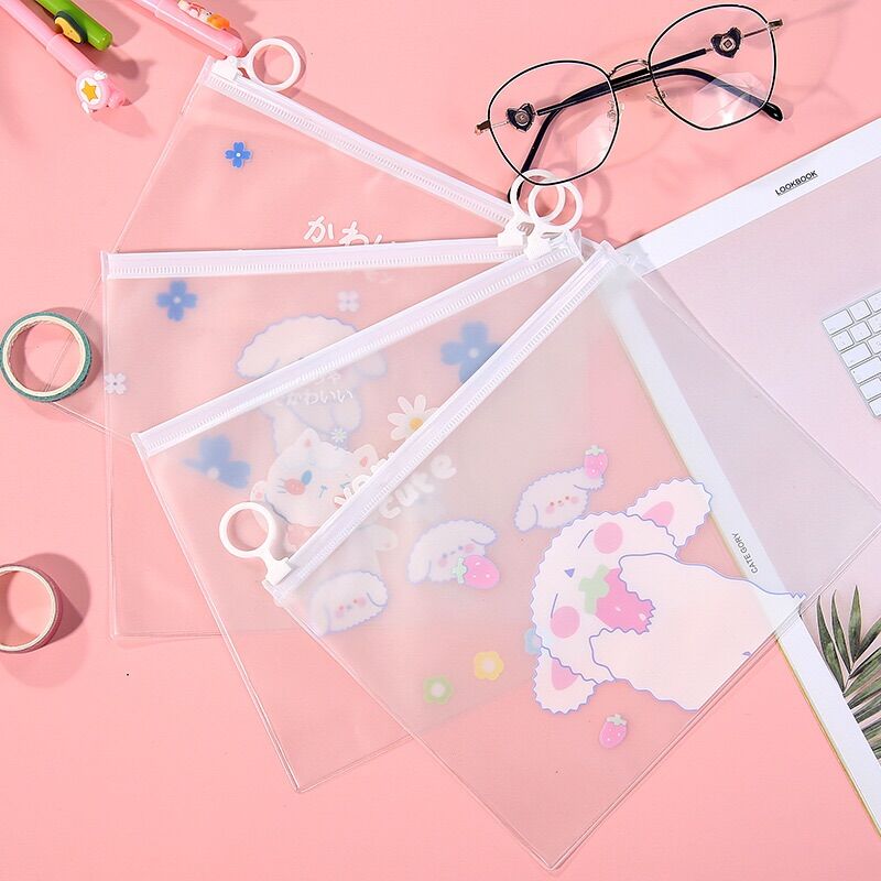 TÚI ZIP đựng bút A5 nhiều mẫu dễ thương