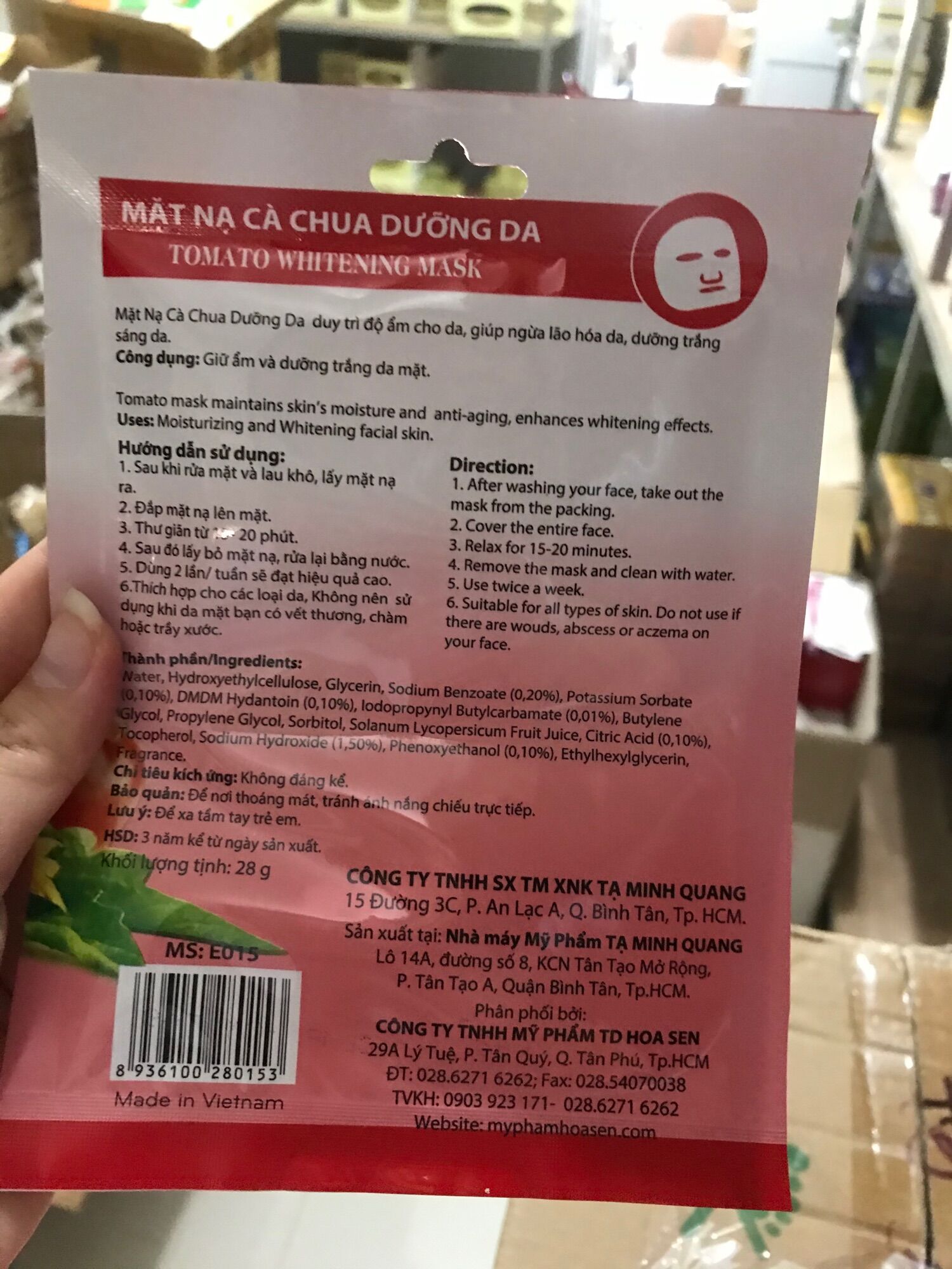 Mặt nạ Elise cà chua
