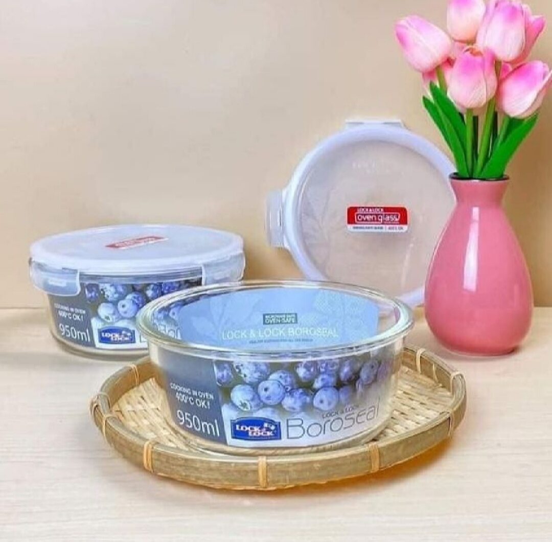 Hộp thủy tinh chịu nhiệ 950ml, hộp Lock & Lock , hộp thủy tinh khuyến mãi