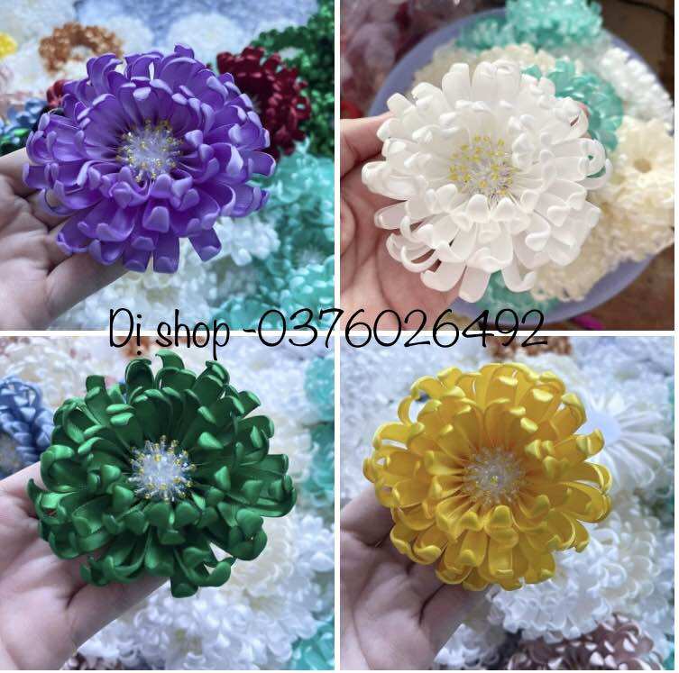 Hoa cài áo ribang cực sang size 9cm có cài sẵn
