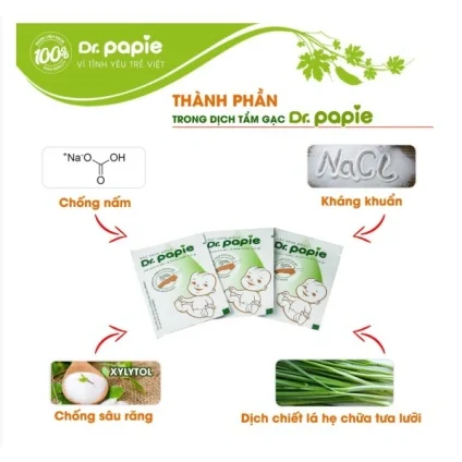 Gạc răng miệng Dr.papie (30 gói/hộp)