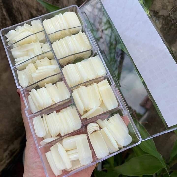 Móng úp tay màu đục hôp 500 mong