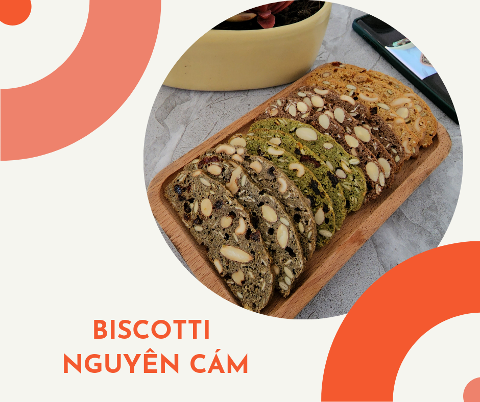 Bánh Biscotti - 100% bột nguyên cám - 250gr