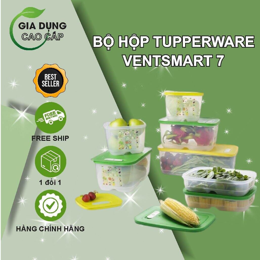 Bộ hộp trữ mát cao cấp Ventsmart 7 hộp Tupperware