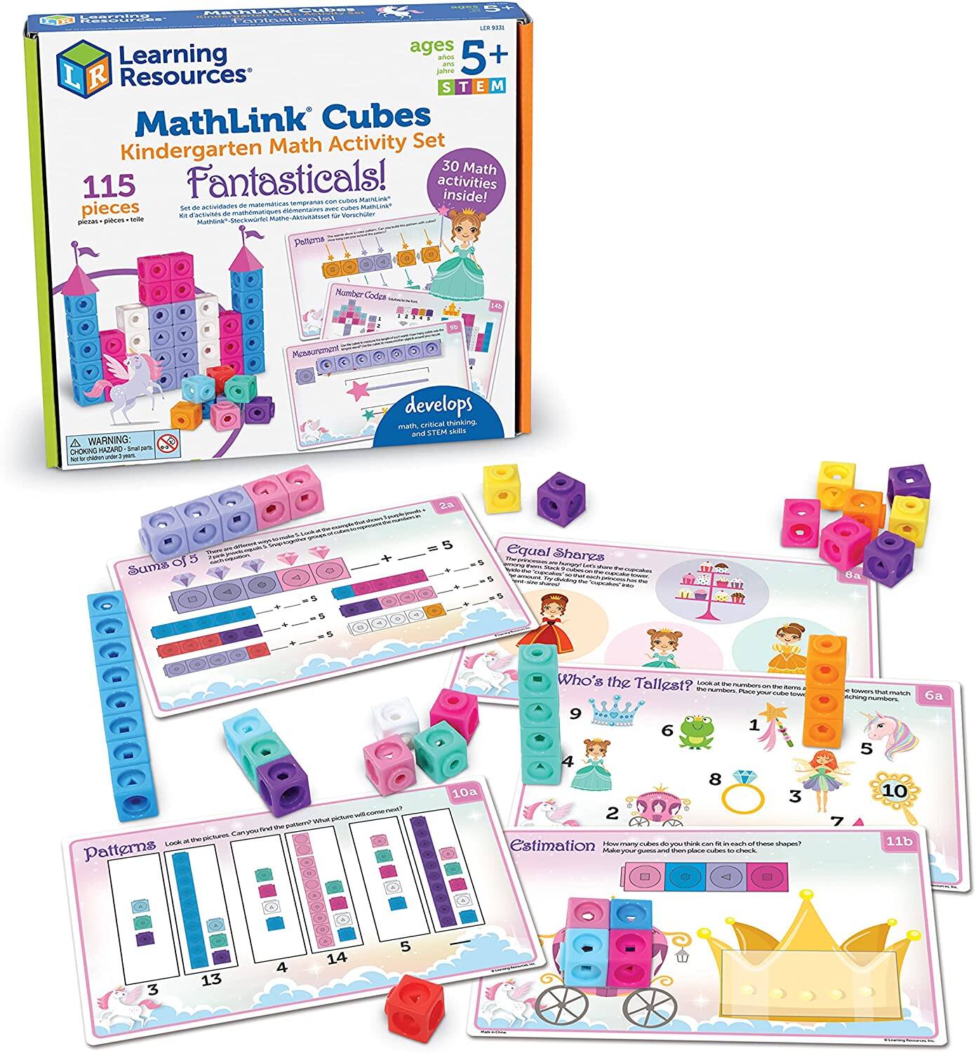 Bộ học toán - mathlink® cubes kindergarten math activity set: fantasticals!