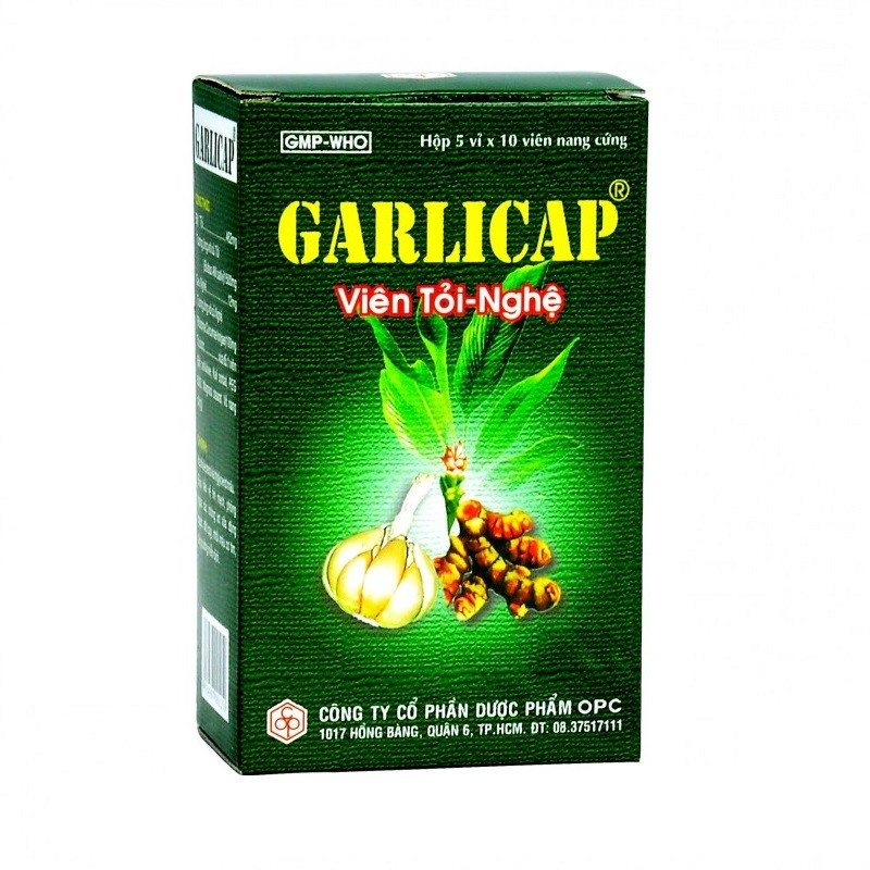 TPBVSK GARLICAP VIÊN TỎI NGHỆ hộp 50 viên