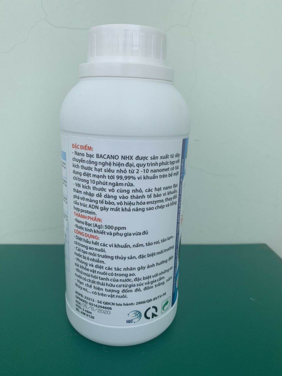 Dung dịch Nano Bạc diệt khuẩn ao_ Bacano
