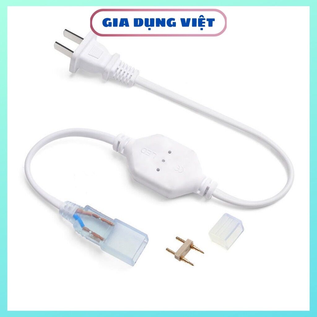 Nguồn dây led 2835 1 màu 2 chân kim đầu nối 220v + kim
