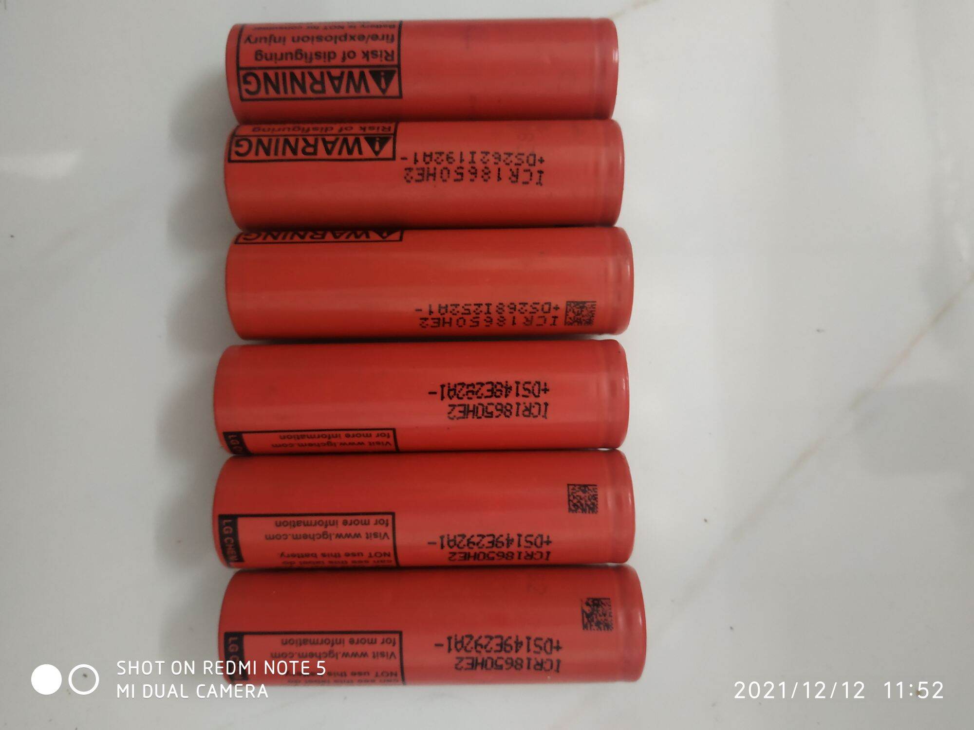 Combo 6 cell pin 18650 lg đã qua sử dụng