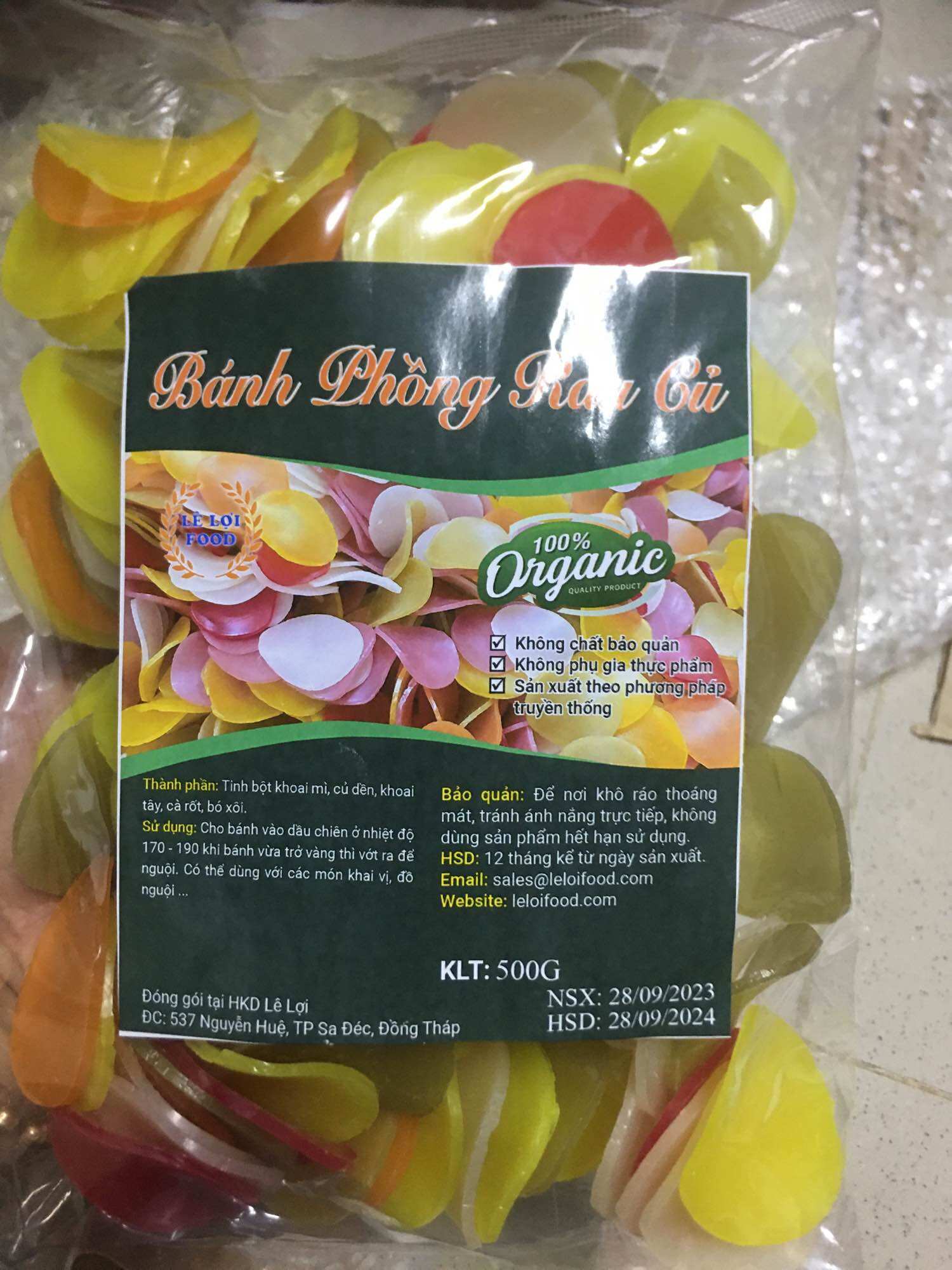 Bánh Phồng Tôm Rau Củ 500G ( ăn chay được)