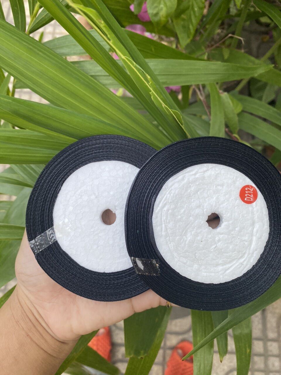 Set 10 cuộn ruy băng lụa bản 0.5cm màu siêu đẹp