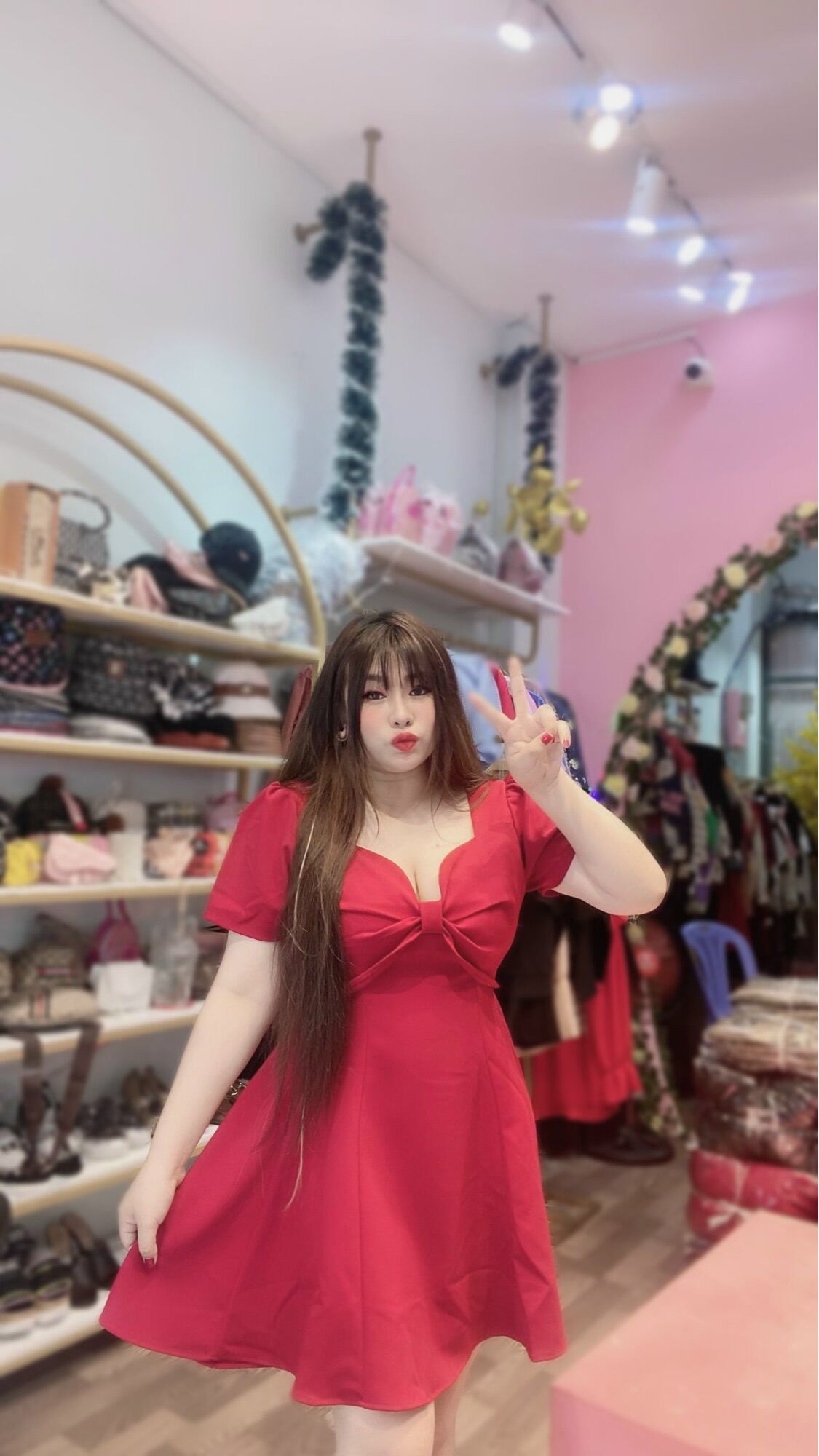 [Ảnh thật] 60-90kg Bigsize ĐẦM NƠ NGỰC SIÊU PHẨM D888