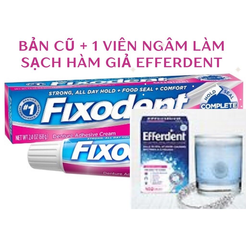(Mẫu Mới) KEO DÁN HÀM RĂNG GIẢ FIXODENT 68g