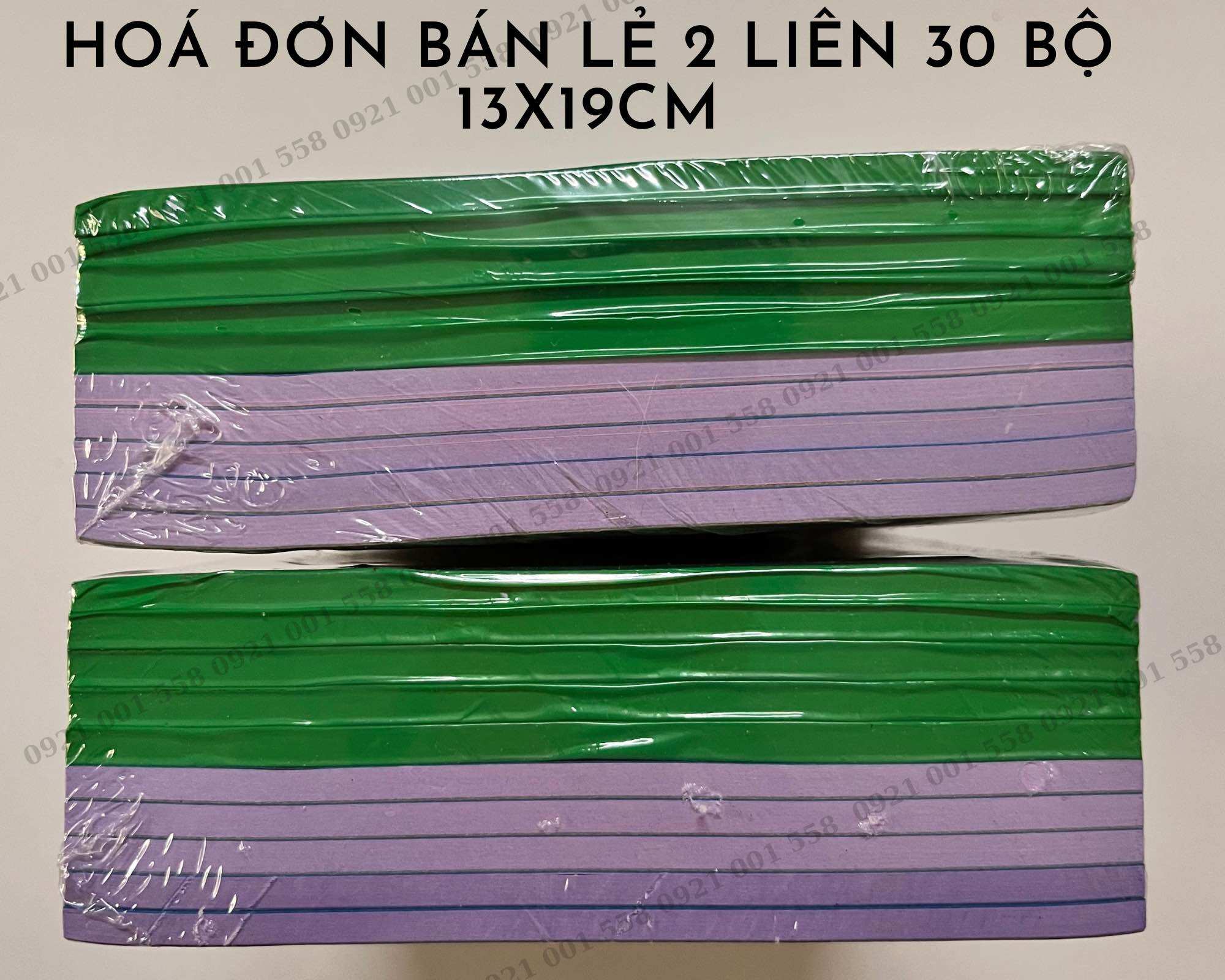Hóa đơn bán lẻ 2 liên - 30 bộ 13*19cm