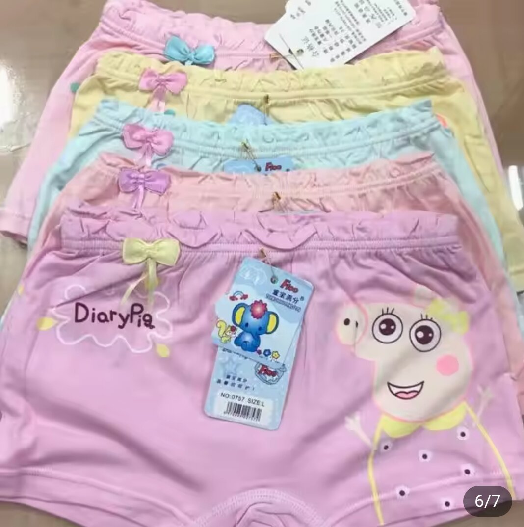 Combo 5 quần chip đùi cotton bé gái