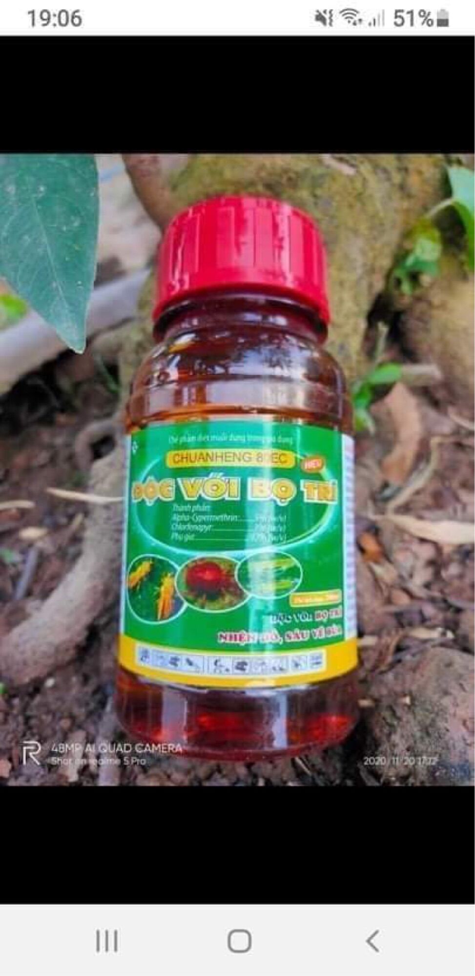 Thuốc trừ sâu bọ trĩ Độc với bọ trĩ chai 220ml