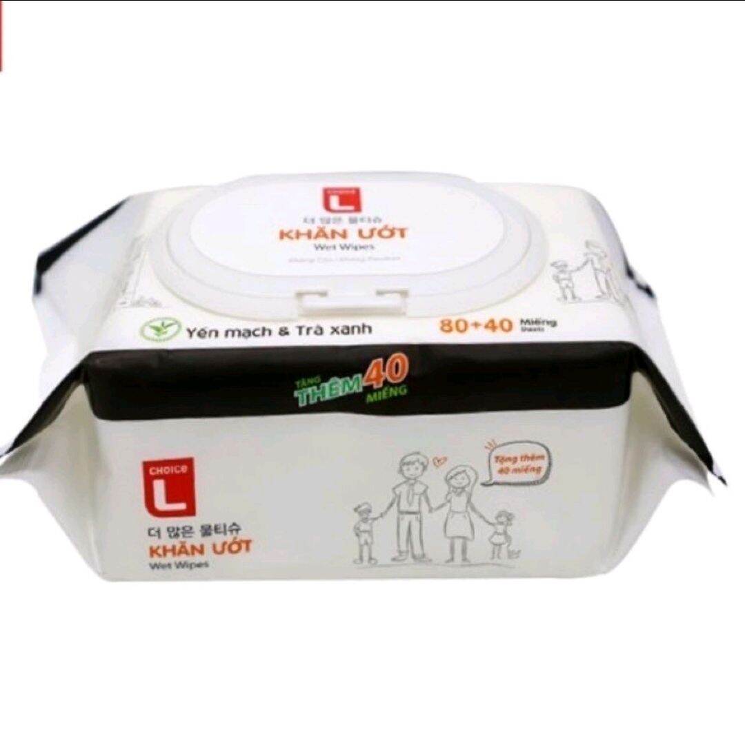 Khăn giấy ướt lotte 120 tờ cao cấp (mua tại ptptshop)