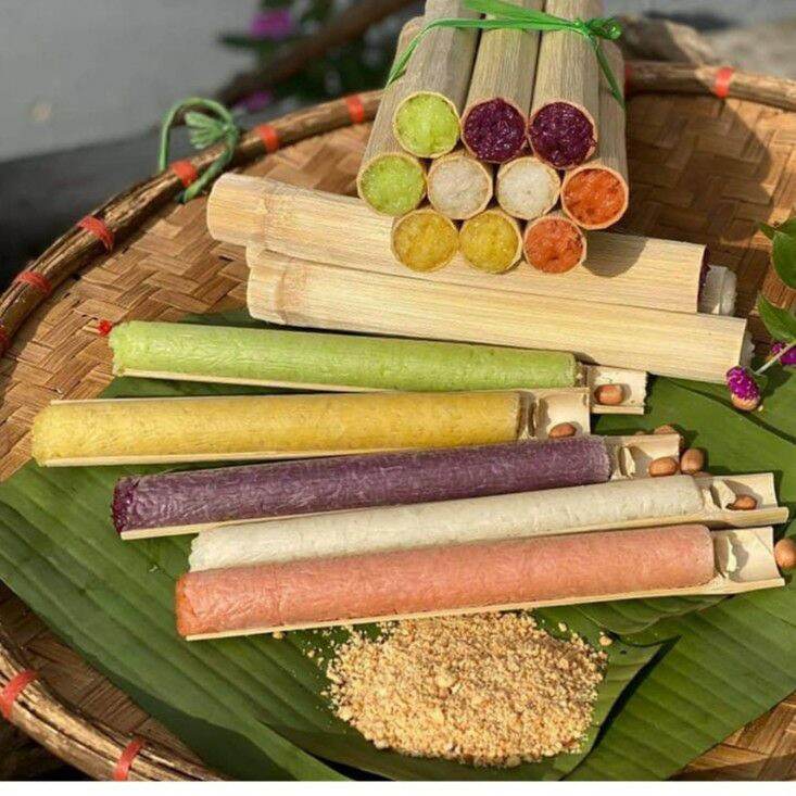 Cơm Lam Ống Tre Ngũ Sắc (5 ống/bịch) (giao hỏa tốc 3H TPHCM)